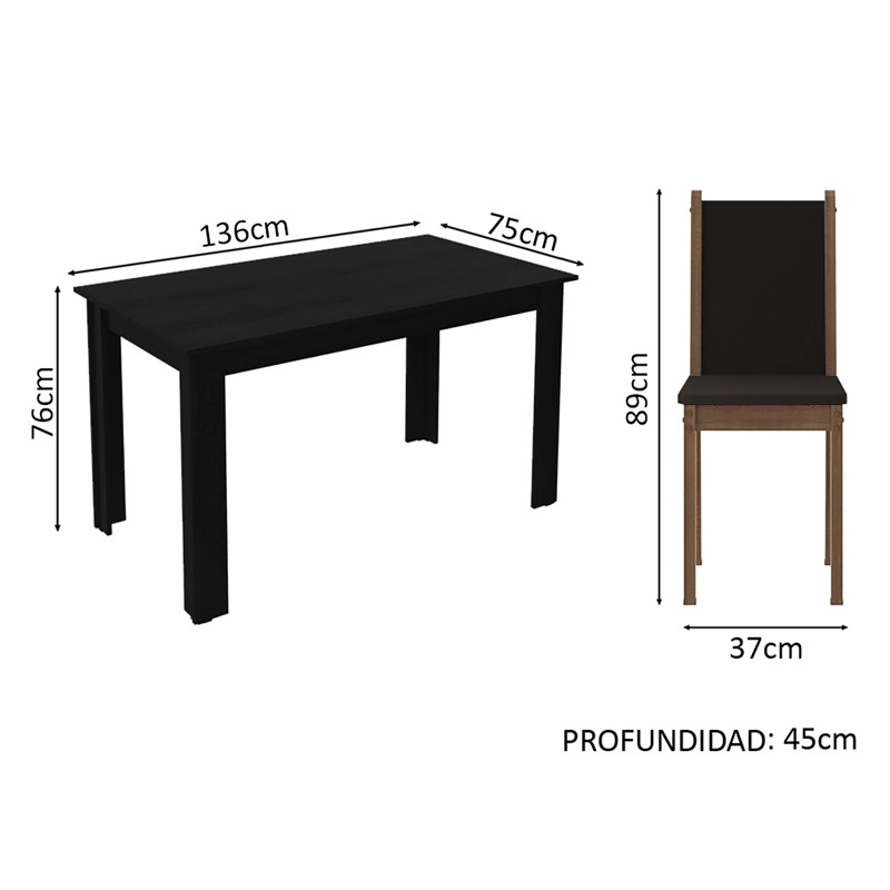 JUEGO DE COMEDOR VEKKA HOME LOLA SUECIA 6 SILLAS - 7