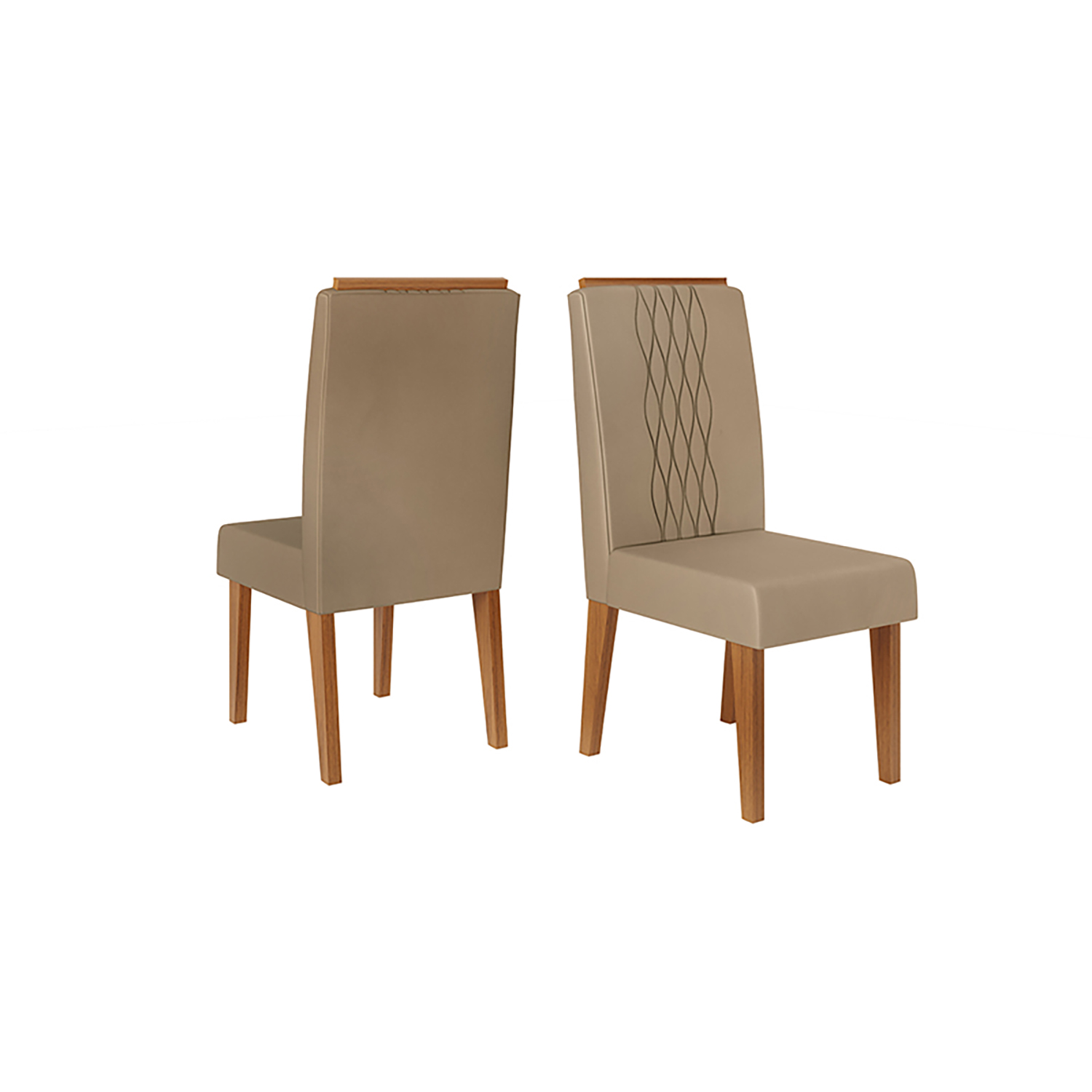 JUEGO DE COMEDOR VEKKA HOME ITALIA LIA 4 SILLAS - 6