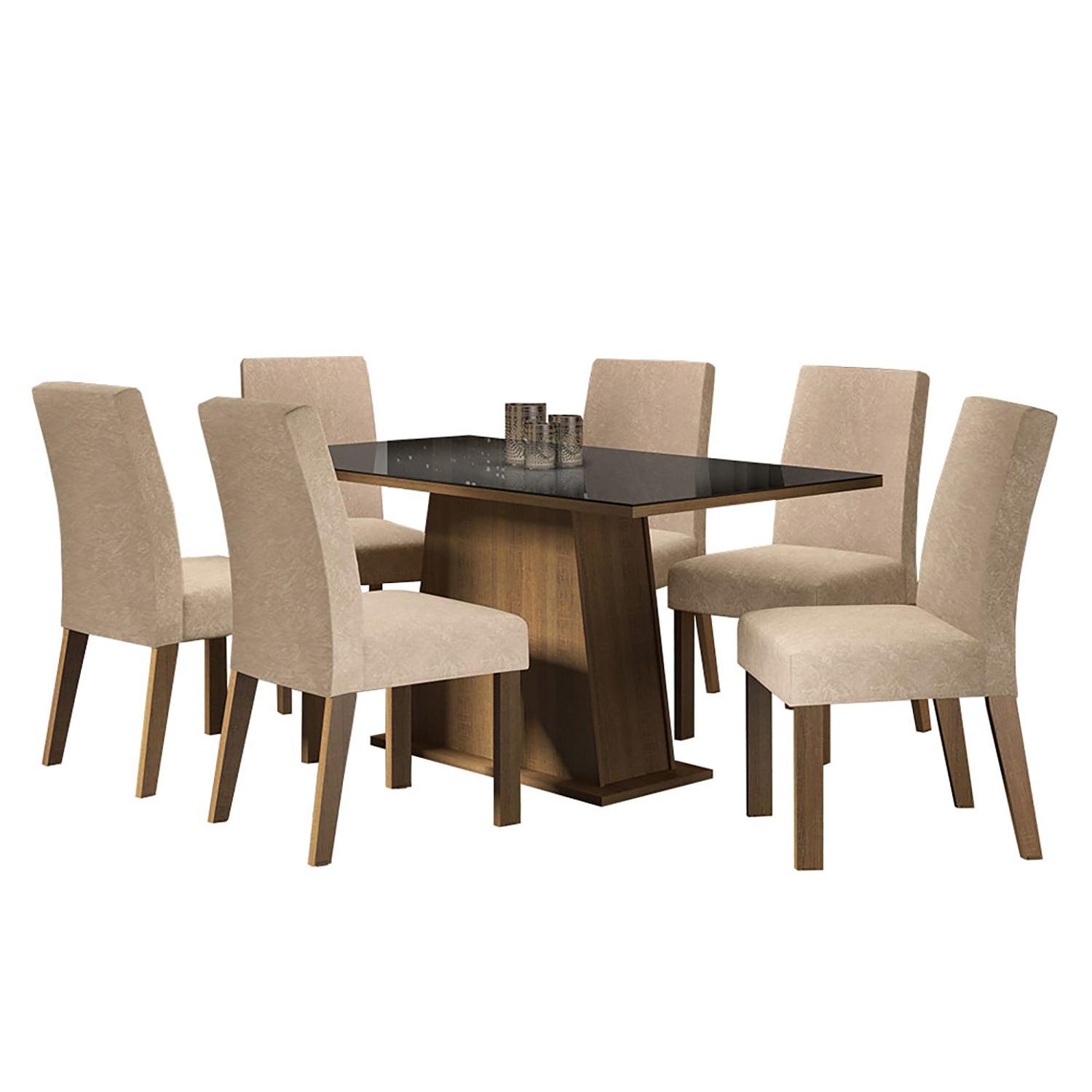 JUEGO DE COMEDOR VEKKA HOME GIAN FIORE 6 SILLAS - 2