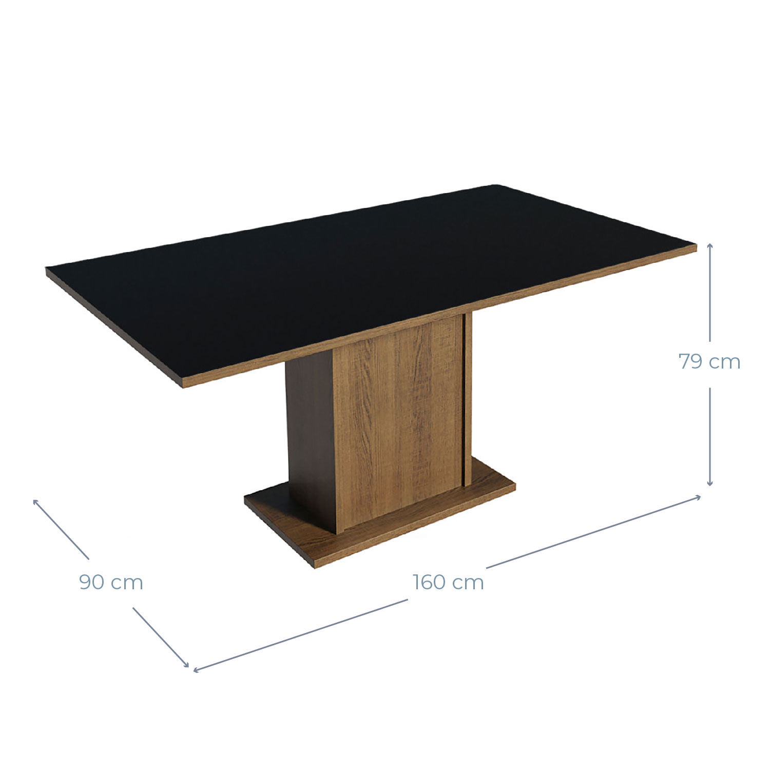 JUEGO DE COMEDOR VEKKA HOME SUECIA DARK 6 SILLAS - 7