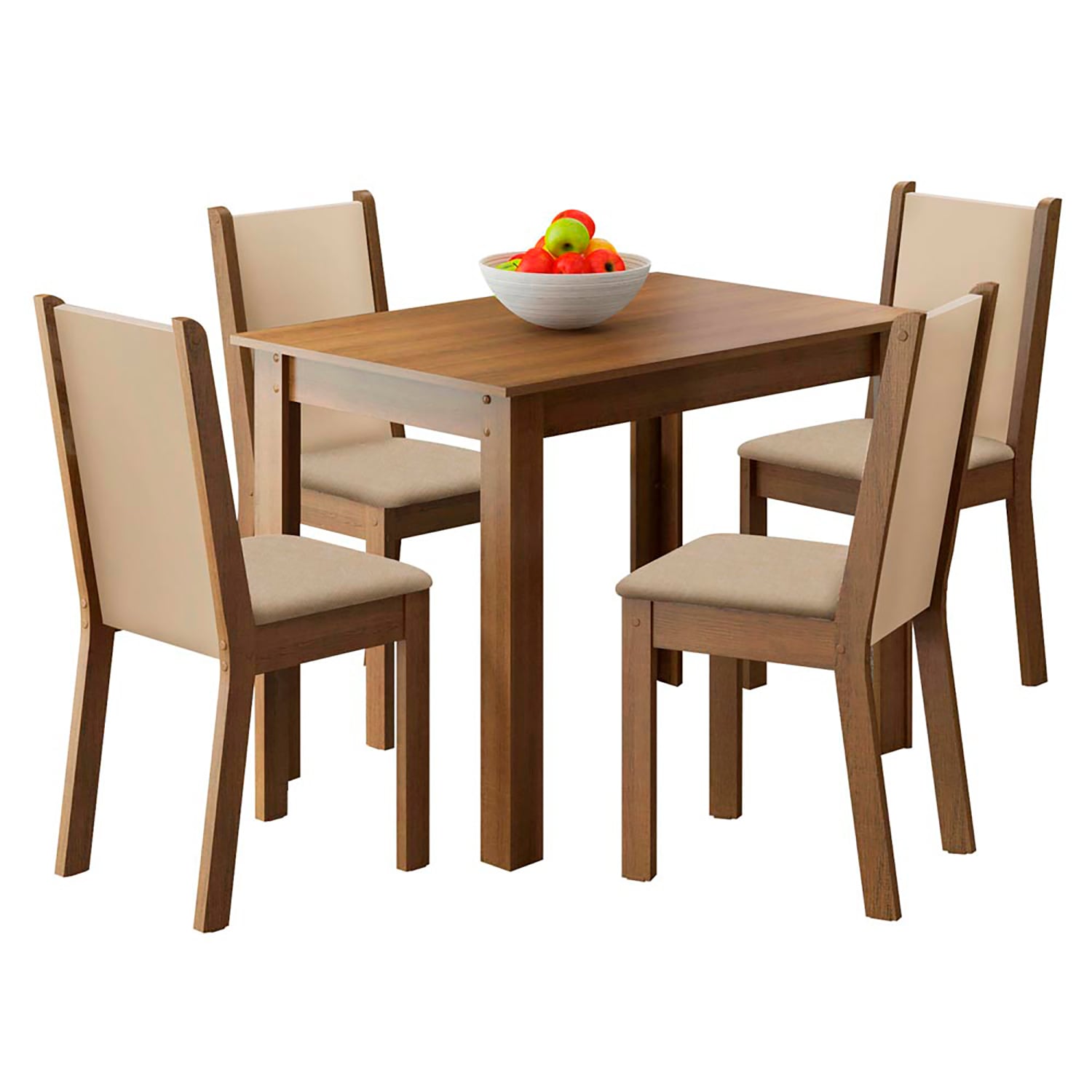 JUEGO DE COMEDOR VEKKA HOME LUNA LEONE 4 SILLAS - 2