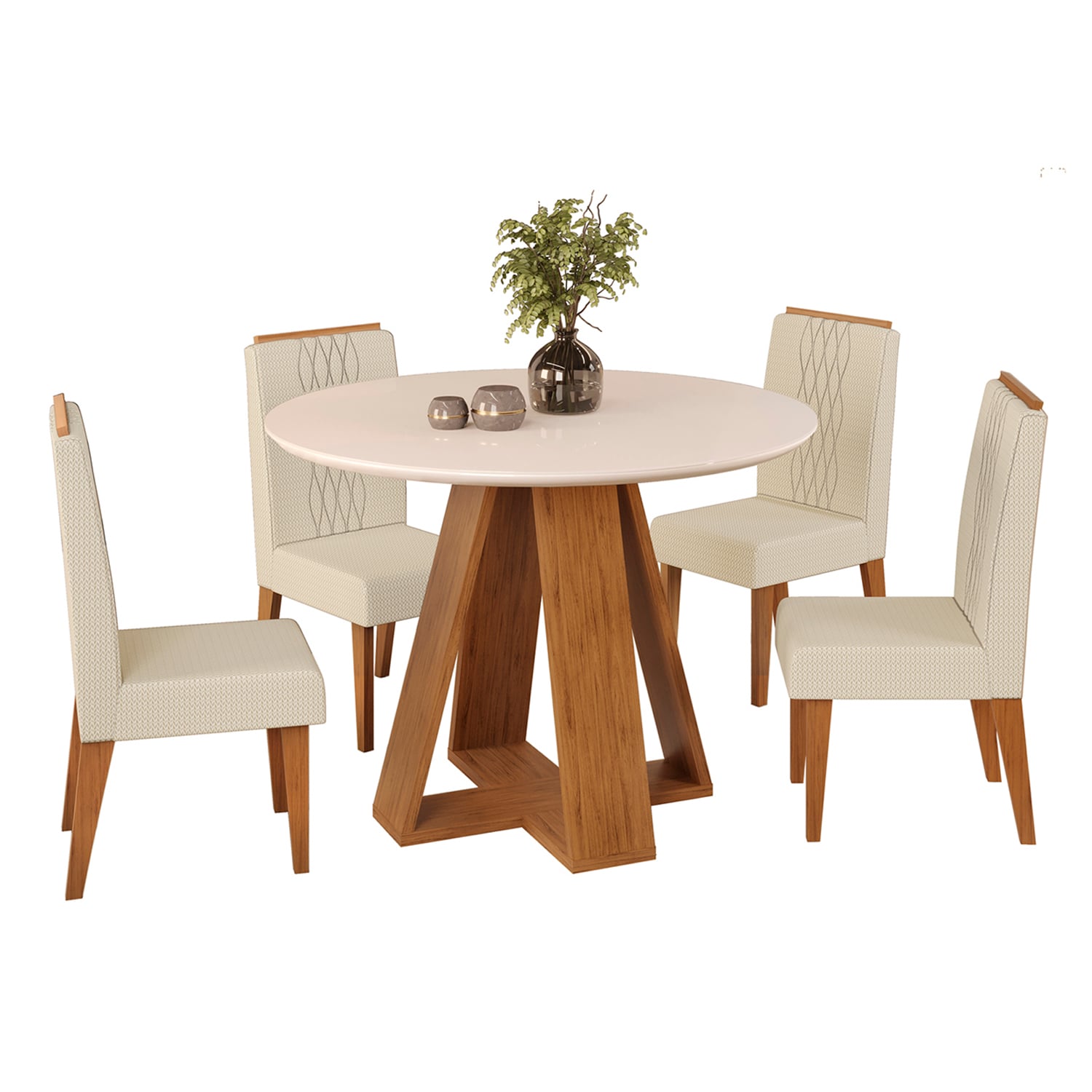 JUEGO DE COMEDOR VEKKA HOME CELESTE LIA 4 SILLAS - 3