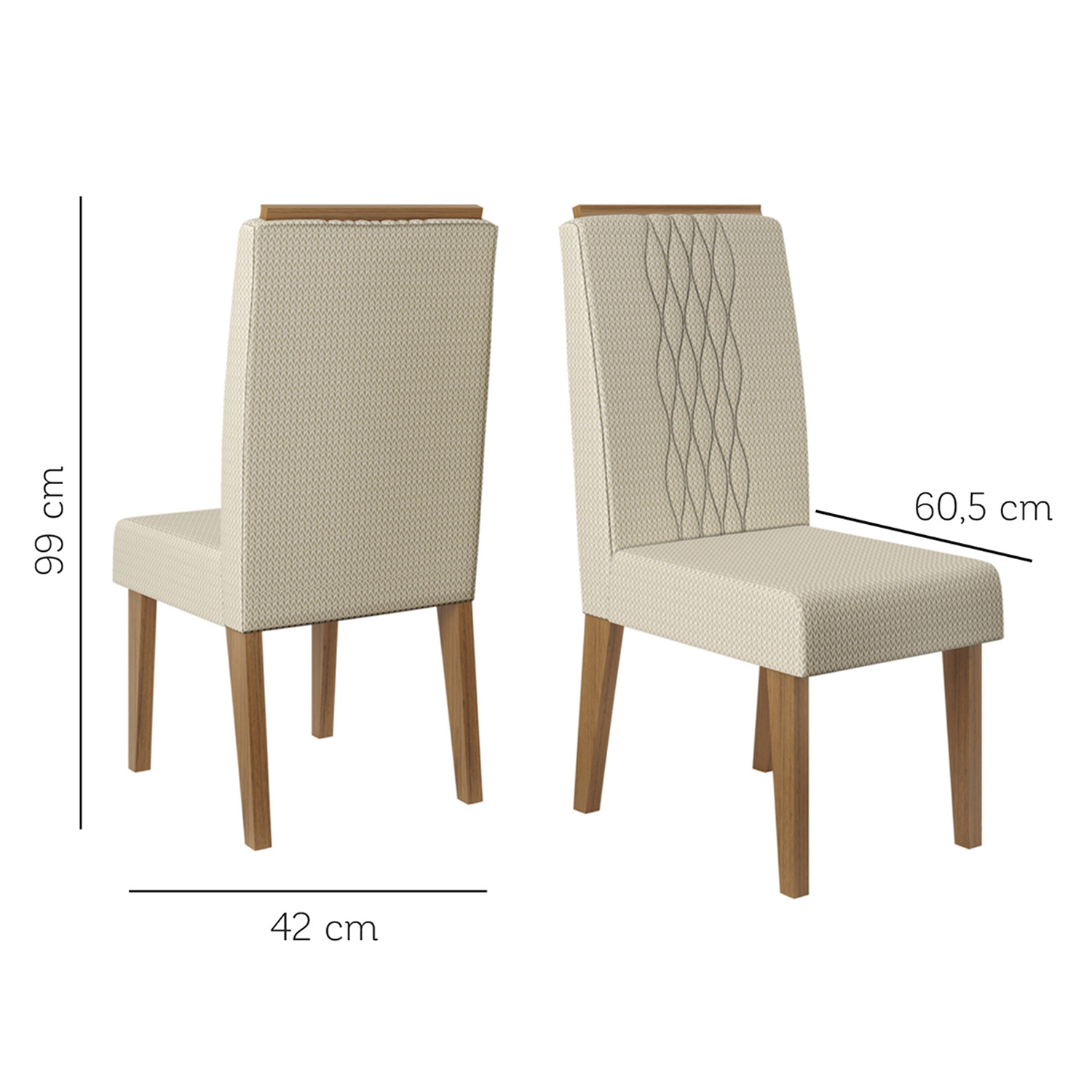 JUEGO DE COMEDOR VEKKA HOME CELESTE LIA 4 SILLAS - 10