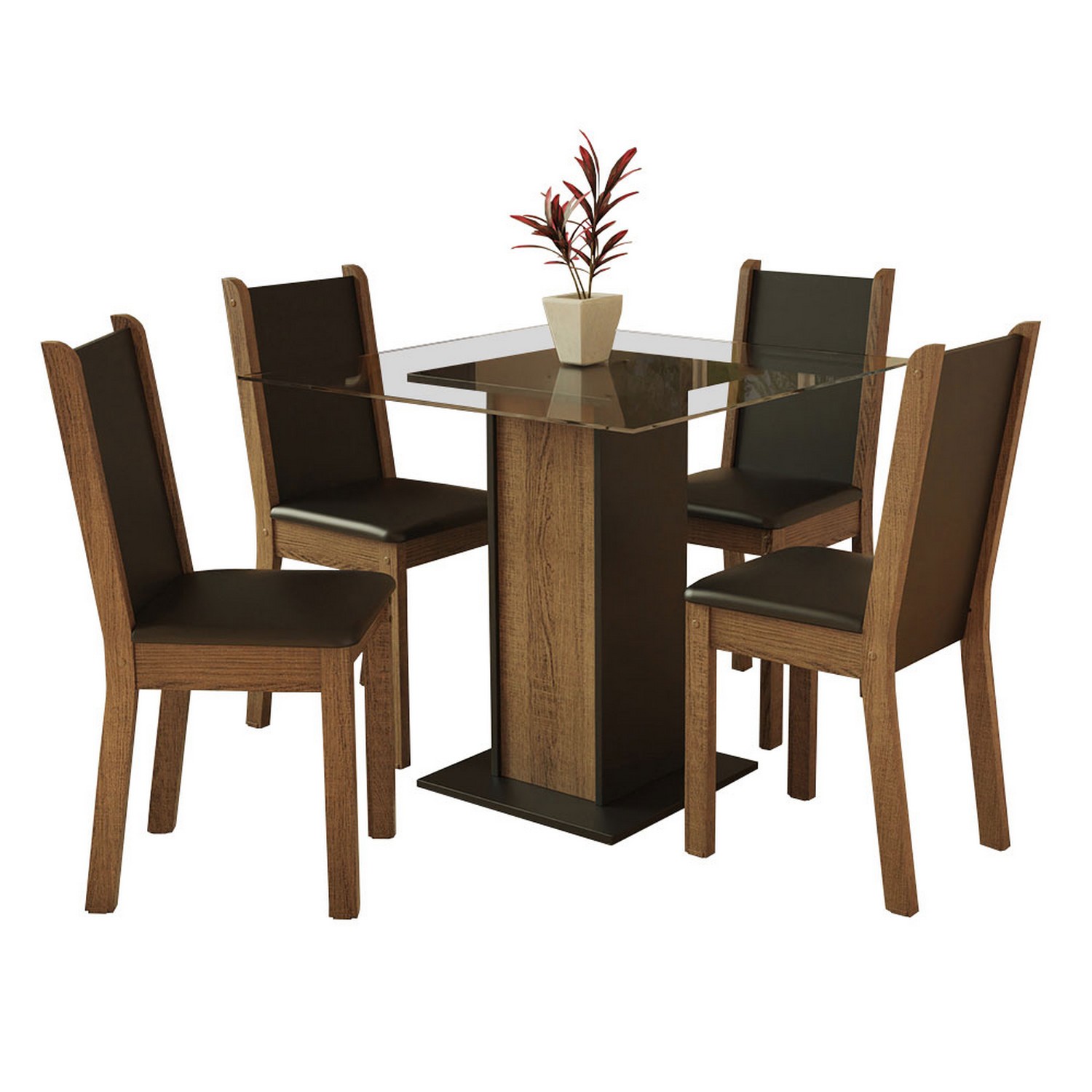 JUEGO DE COMEDOR VEKKA HOME JOHN GRECO 4 SILLAS - 2
