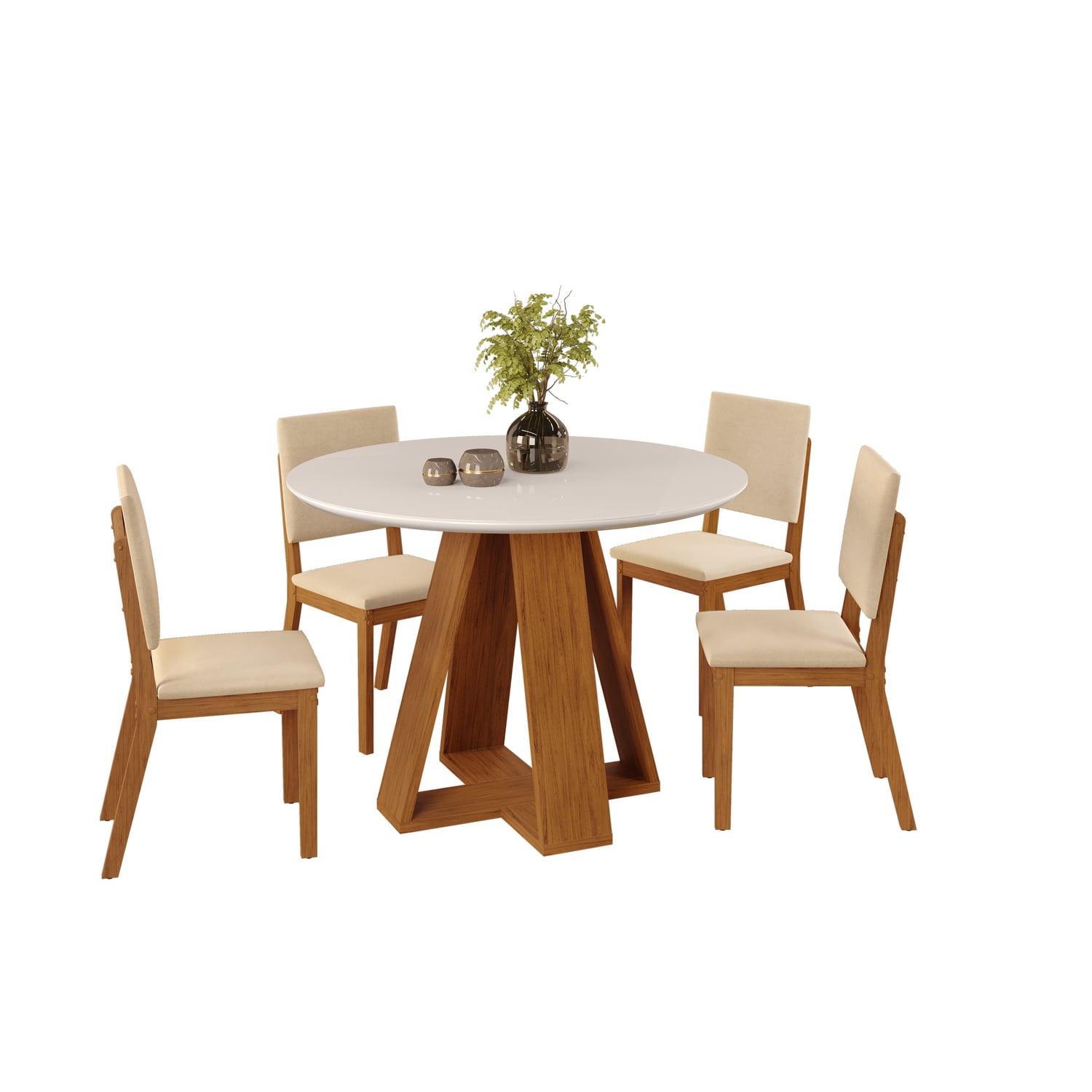JUEGO DE COMEDOR VEKKA HOME CELESTE TALIA 4 SILLAS - 2