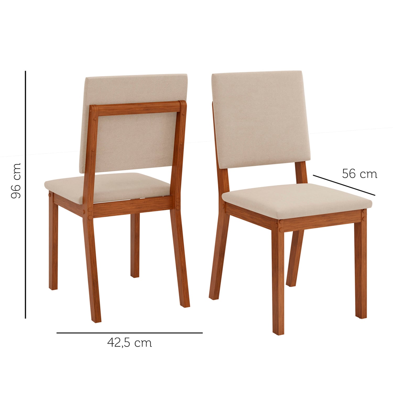 JUEGO DE COMEDOR VEKKA HOME CELESTE TALIA 4 SILLAS - 3