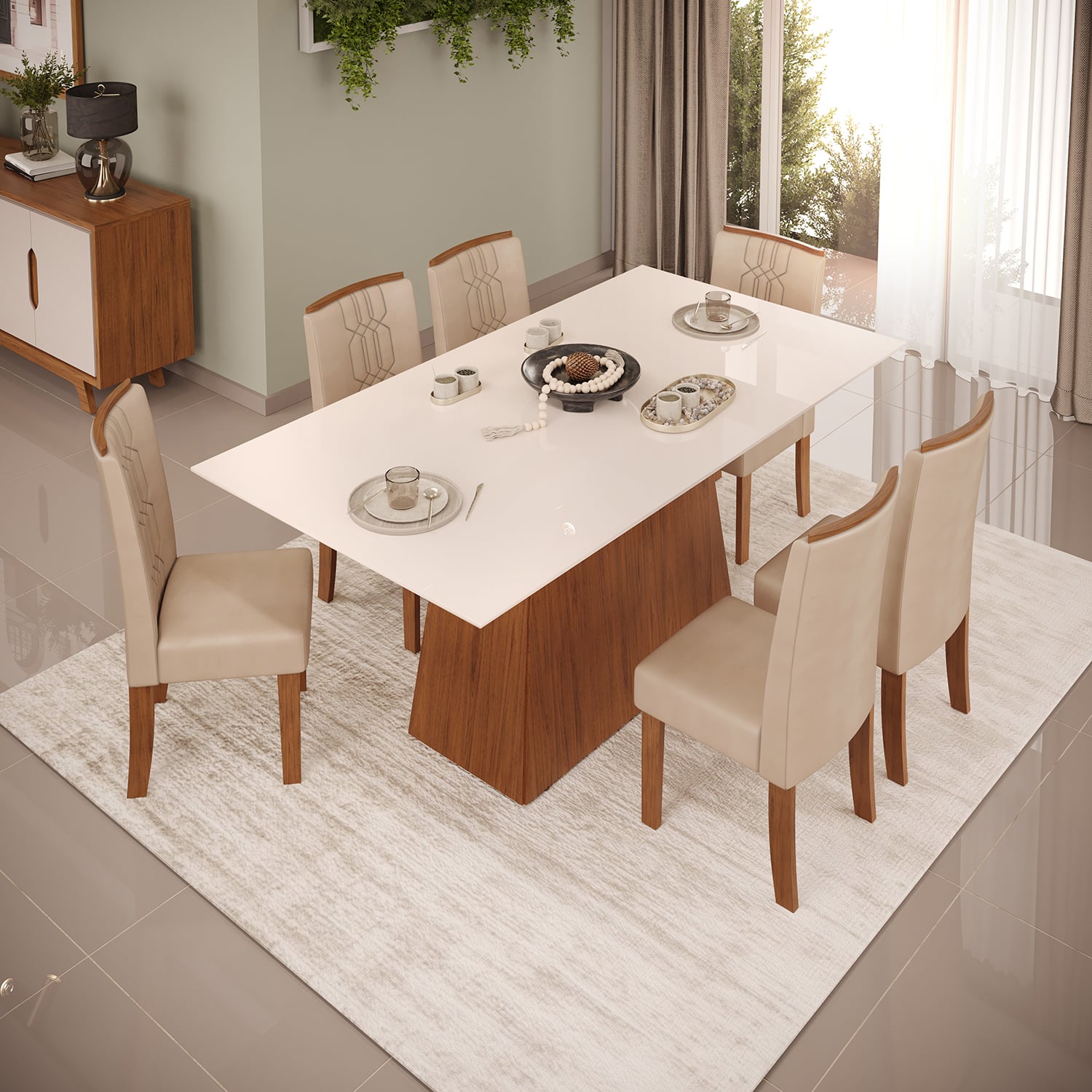 JUEGO DE COMEDOR VEKKA HOME DULCE ZOE 6 SILLAS - 4