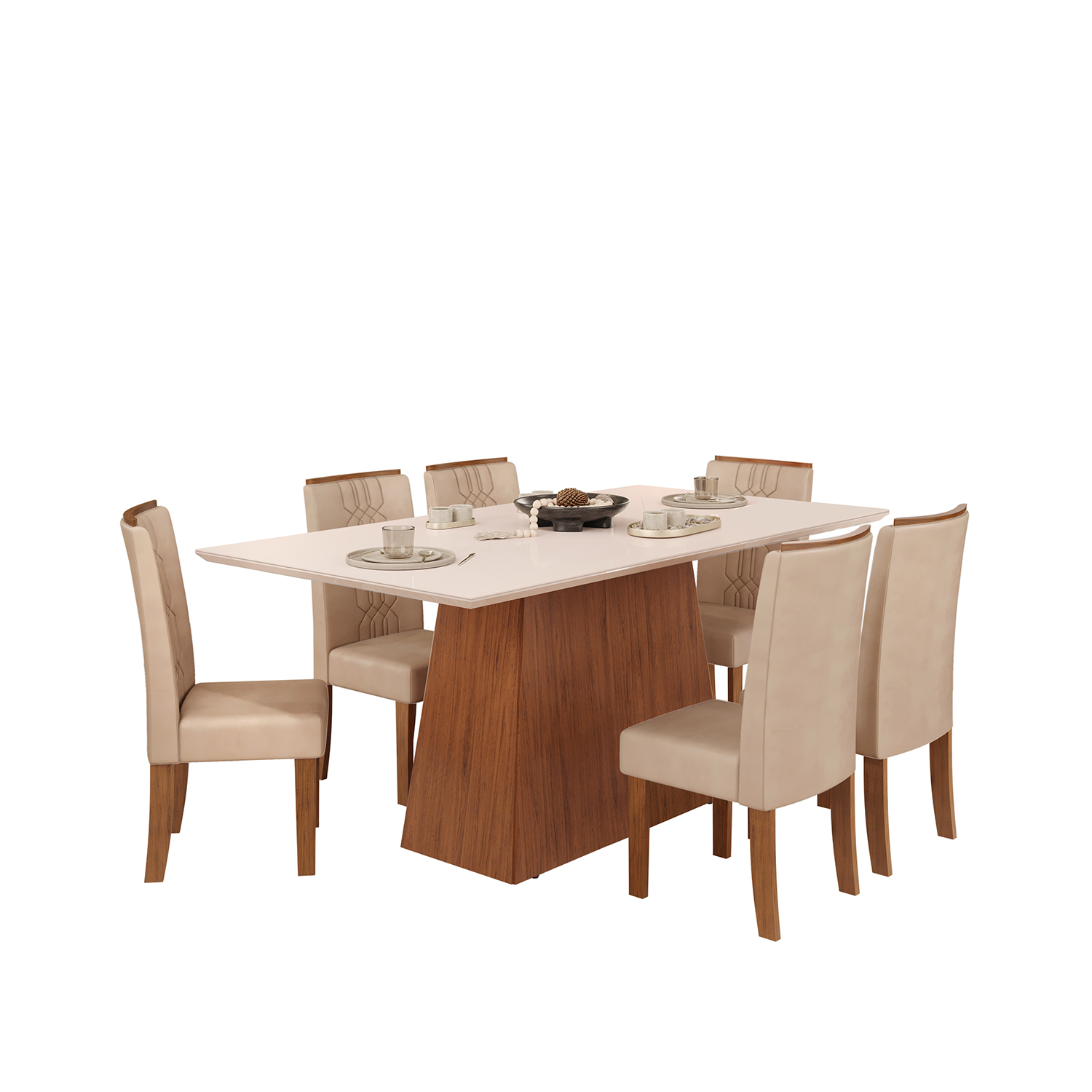 JUEGO DE COMEDOR VEKKA HOME DULCE ZOE 6 SILLAS - 5