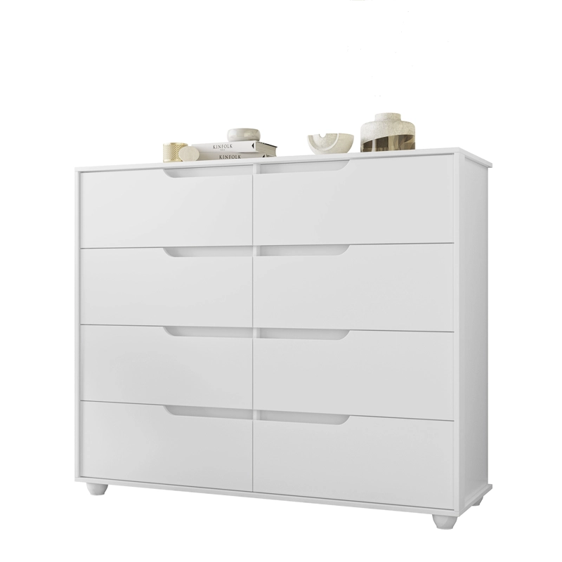 COMODA VEKKA HOME DOBLE EVO 8 CAJONES BLANCO - 3