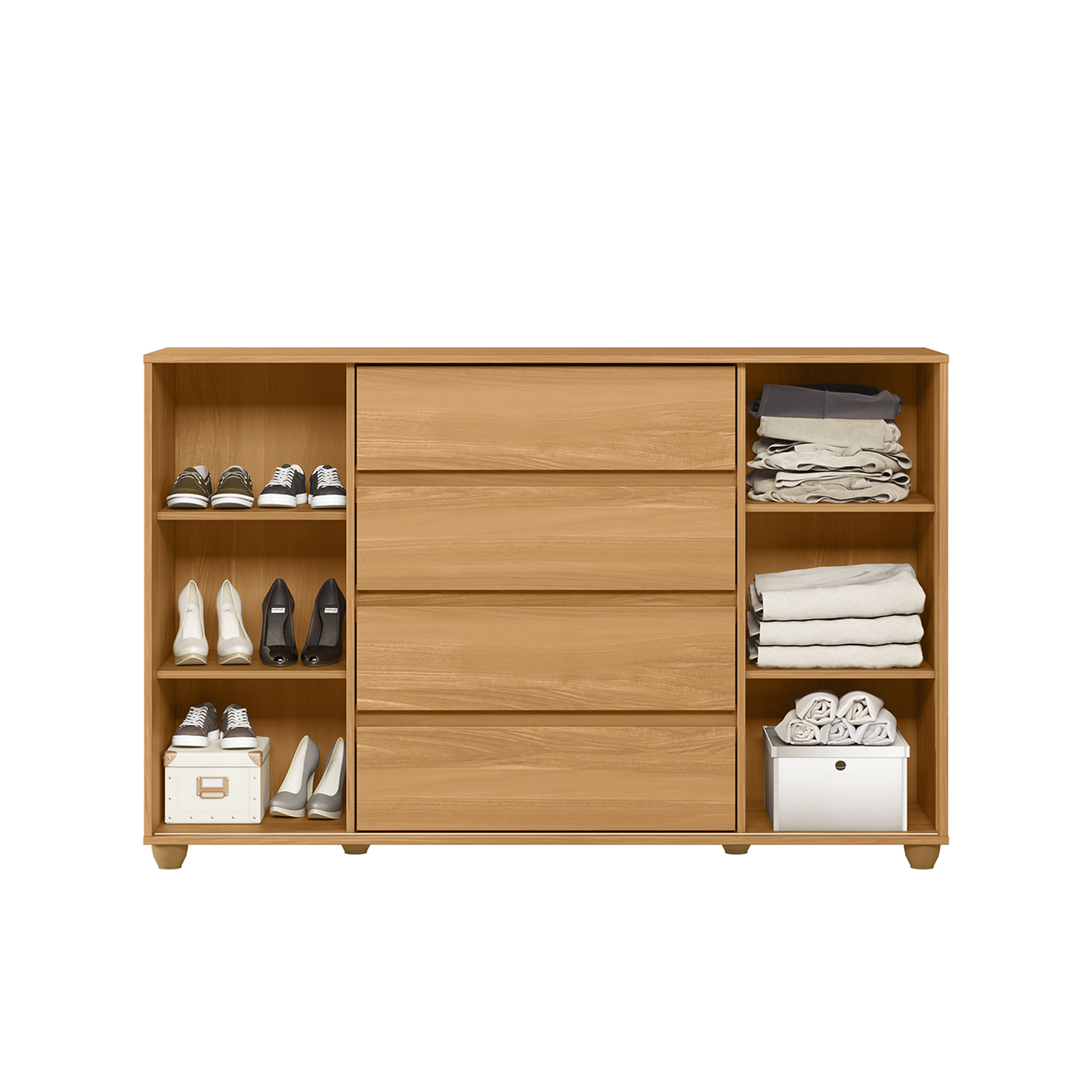 COMODA VEKKA HOME EVIDENZA 2 PUERTAS 4 CAJONES CAFE - 6
