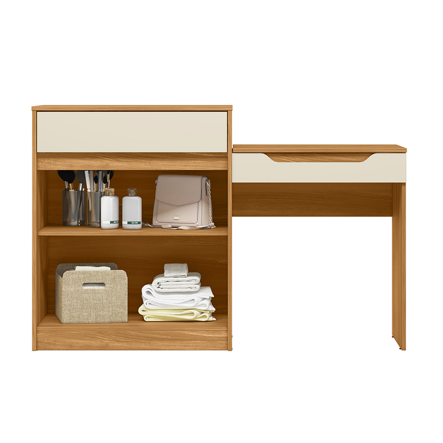 TOCADOR VEKKA HOME TREND 2 PUERTAS 1 CAJÓN BEIGE - 5
