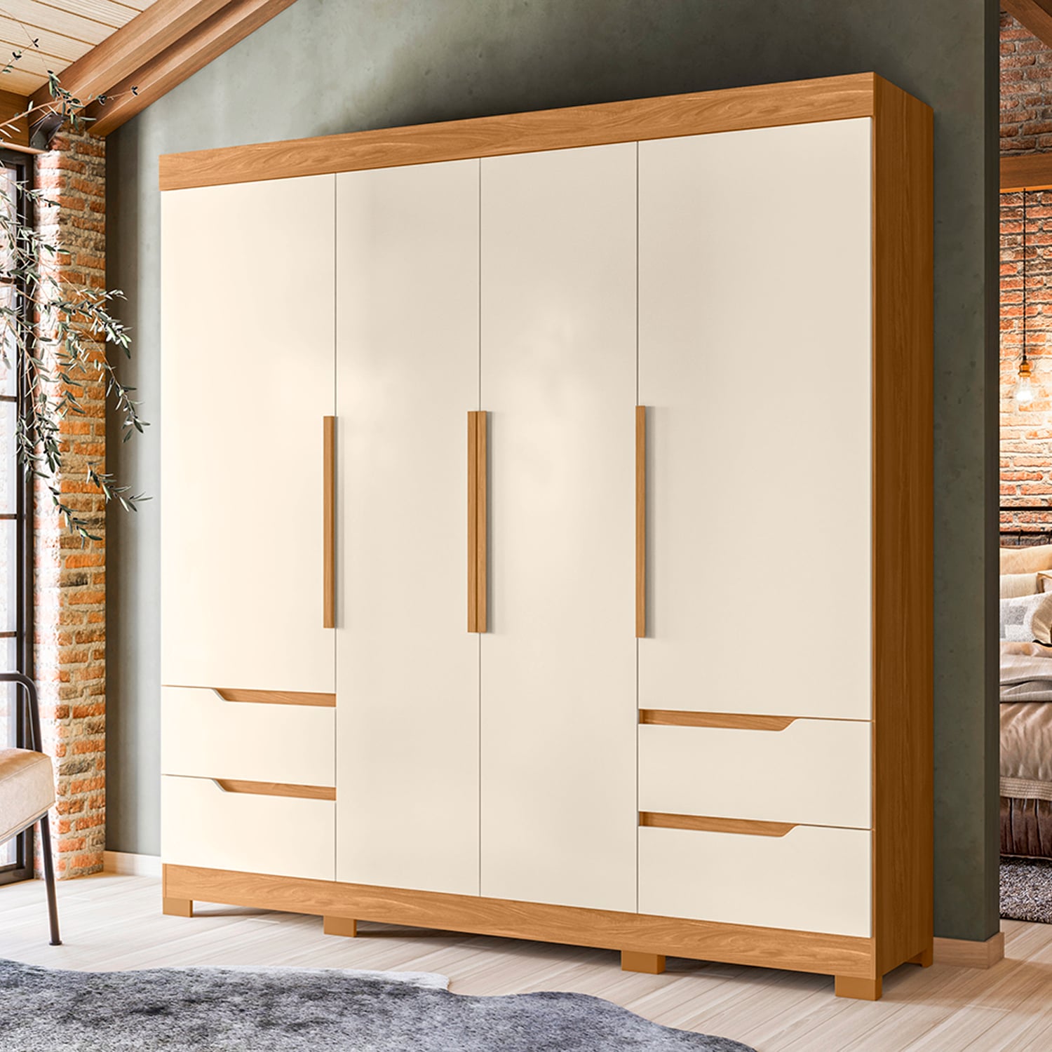 CLOSET VEKKA HOME VIVACCE 4 PUERTAS 4 CAJONES BEIGE - 1