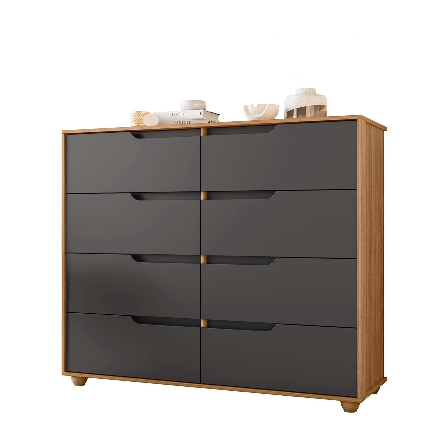 COMODA VEKKA HOME DOBLE EVO 8 CAJONES GRAFITO - 3