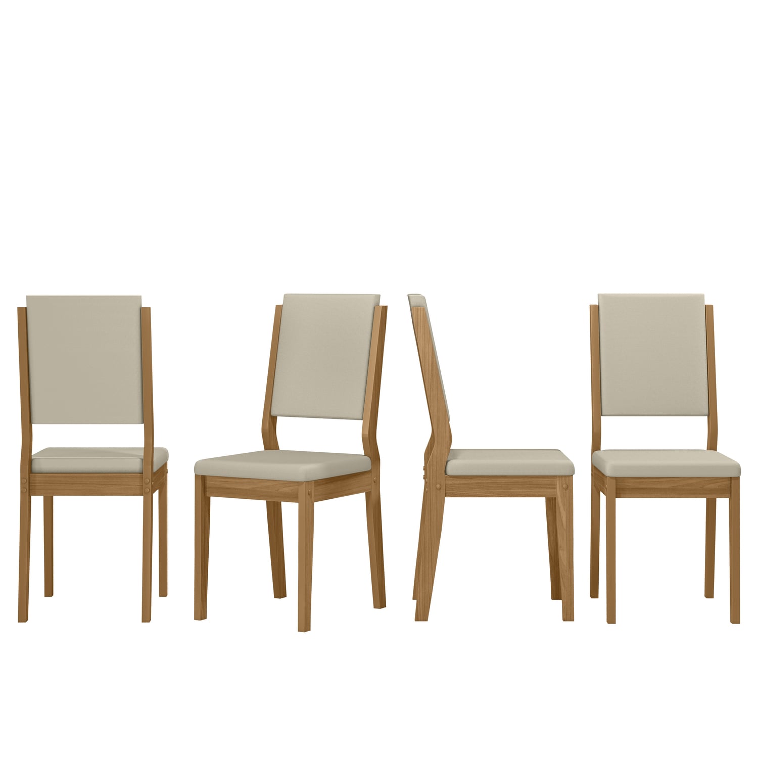JUEGO DE COMEDOR VEKKA HOME ISIS CAROL 4 SILLAS GRIS - 3