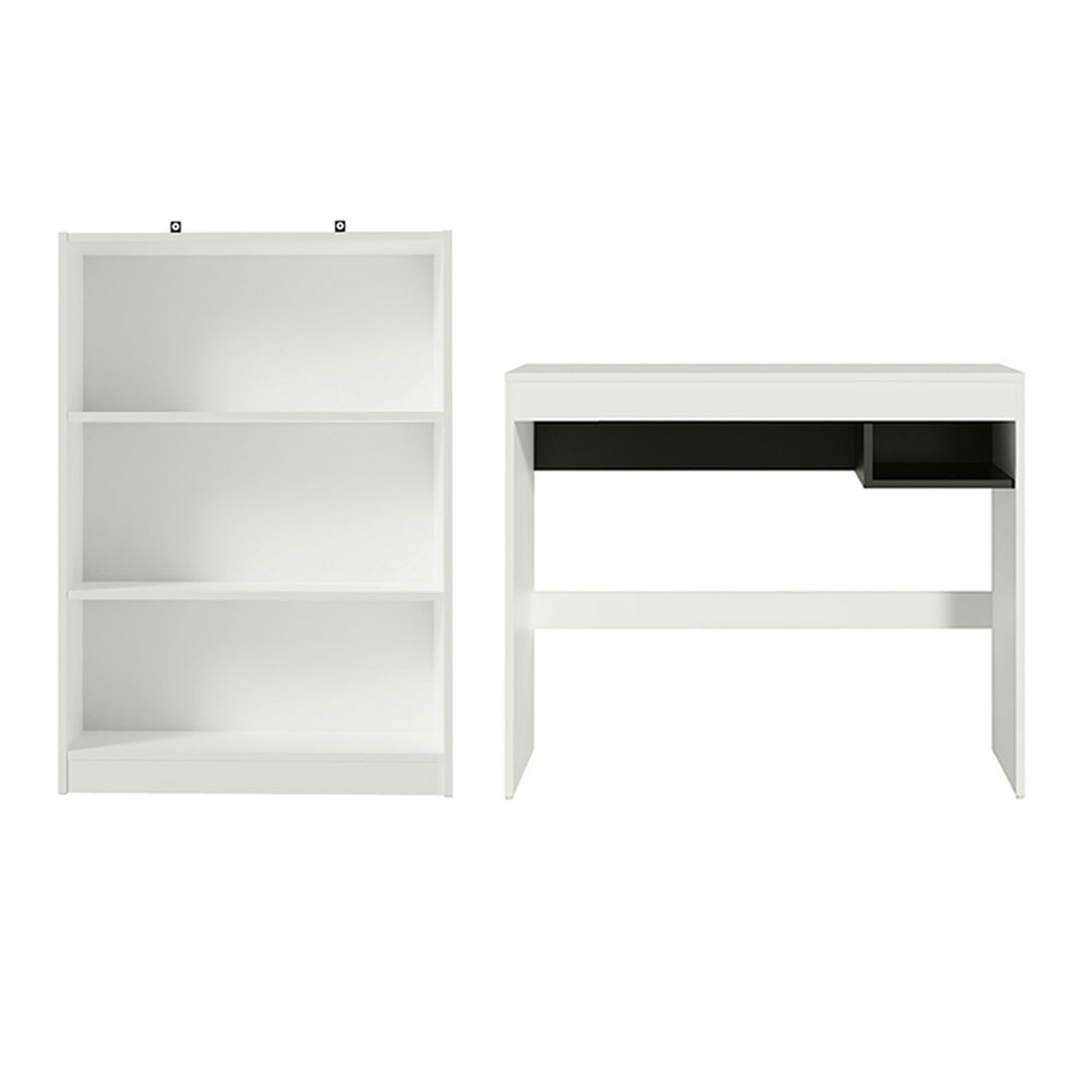 ESCRITORIO + ESTANTE VEKKA HOME RUBI BLANCO - 9