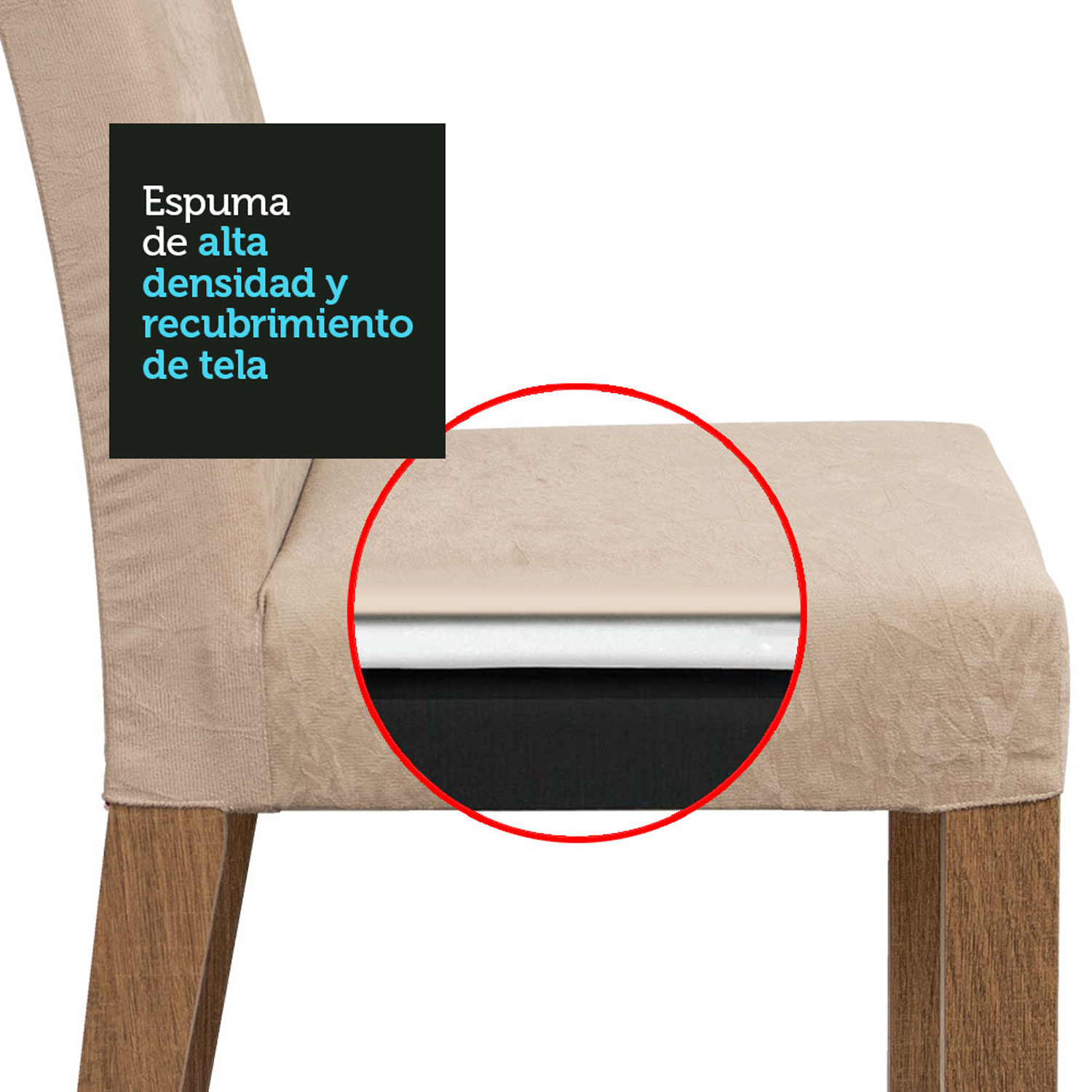 JUEGO COMEDOR VEKKA HOME LINDA FIORE 4 SILLAS - 9