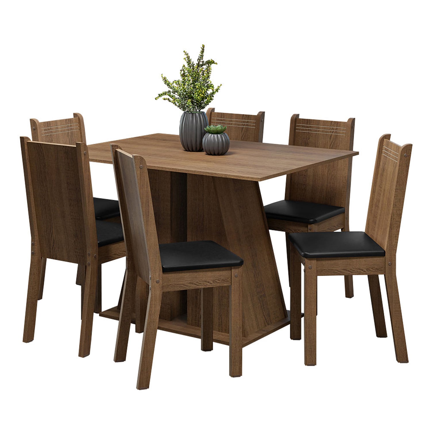 JUEGO DE COMEDOR VEKKA HOME ANGELO LUZ 6 SILLAS - 2