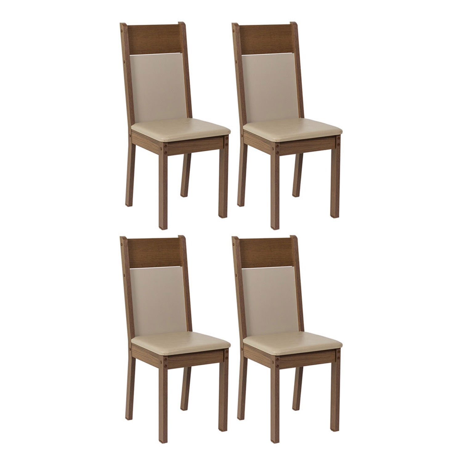 JUEGO DE COMEDOR VEKKA HOME ANGELA MORELLO 4 SILLAS - 4