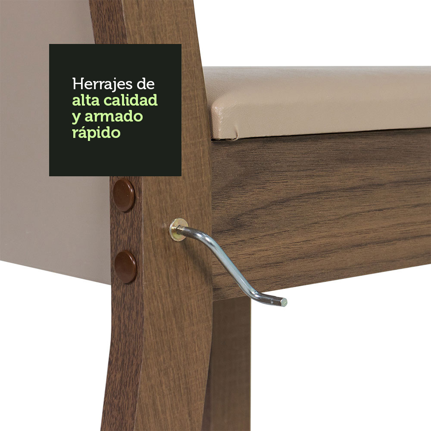 JUEGO DE COMEDOR VEKKA HOME ANGELA MORELLO 4 SILLAS - 7