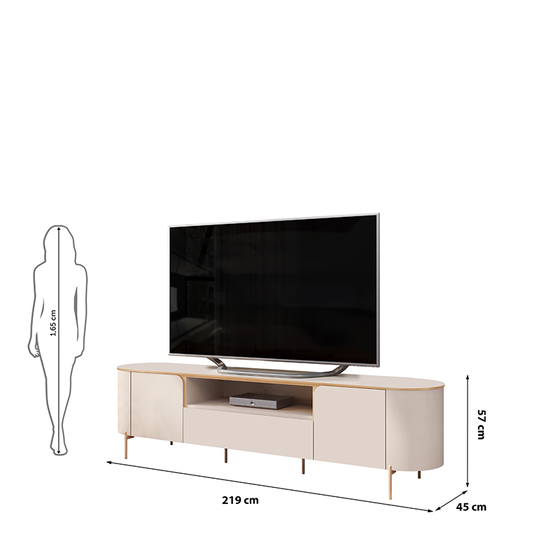 RACK TV ARETA 75' BEIGE - 5