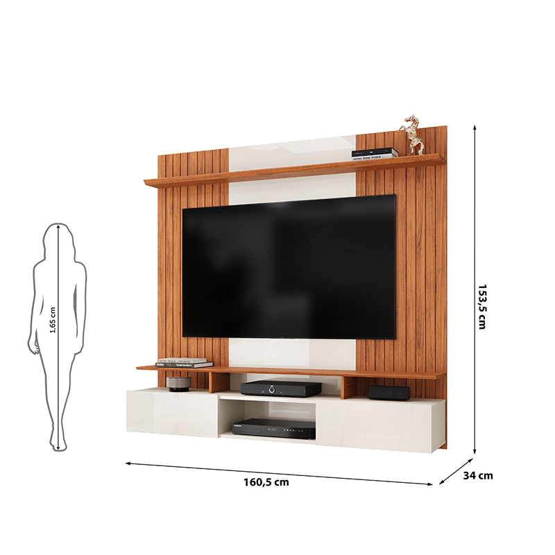 PANEL TV BENTO 60' EN COLOR CAFE - 5