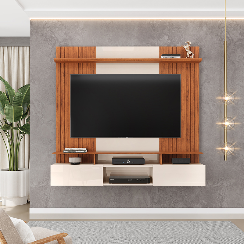 PANEL TV BENTO 60' EN COLOR CAFE - 6