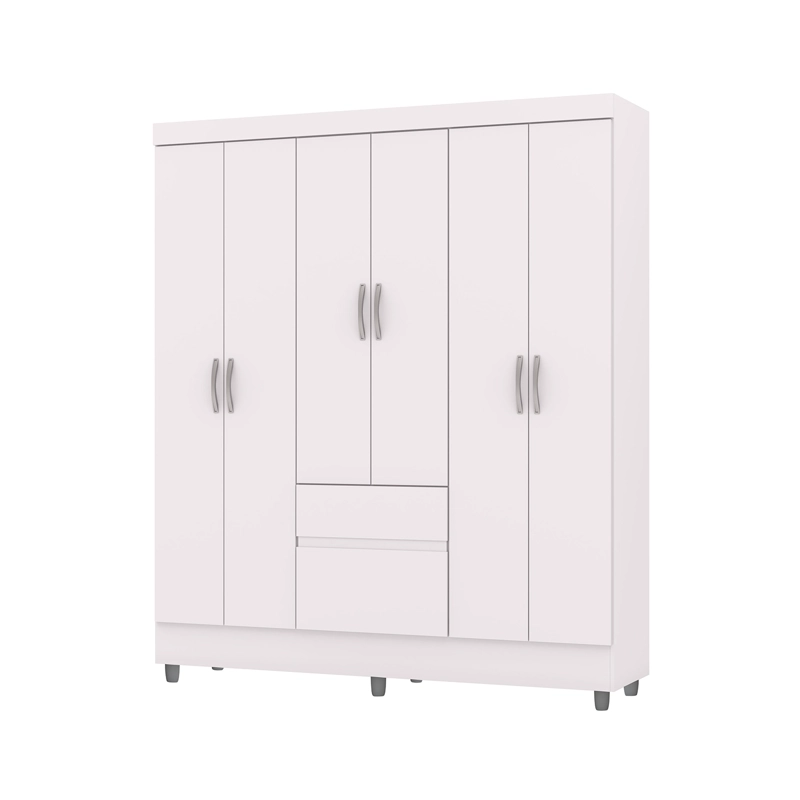 CLOSET 6 PUERTAS 2 CAJONES VEKKA HOME IDEAL BLANCO - 3