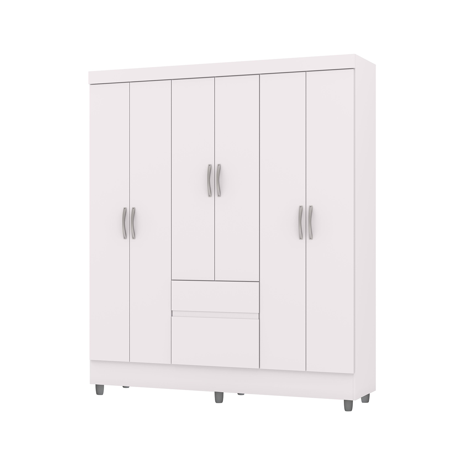 CLOSET 6 PUERTAS 2 CAJONES VEKKA HOME IDEAL BLANCO - 5