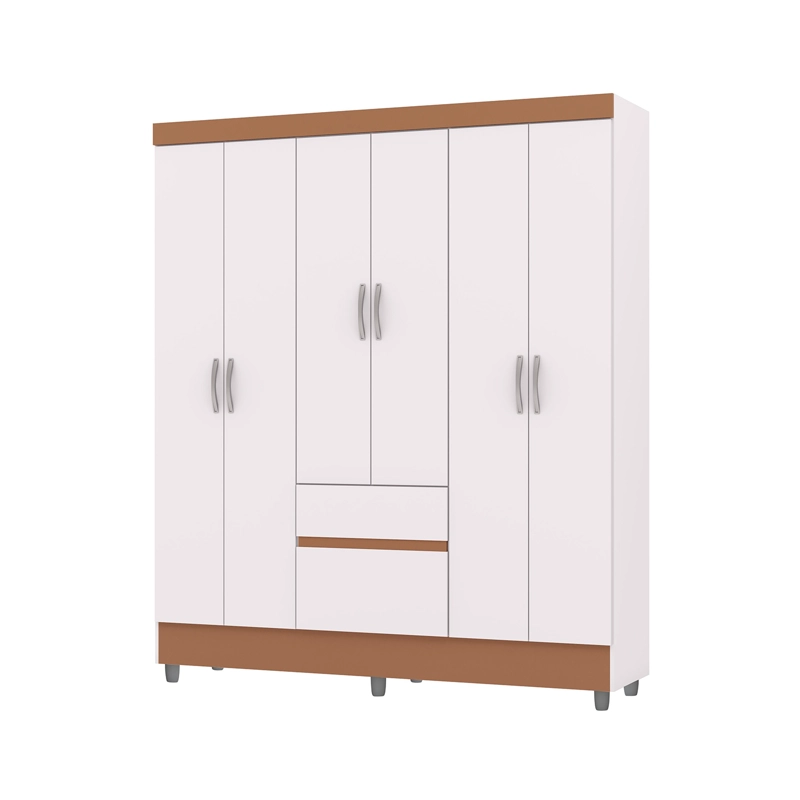 CLOSET 6 PUERTAS 2 CAJONES VEKKA HOME IDEAL BLANCO - 4