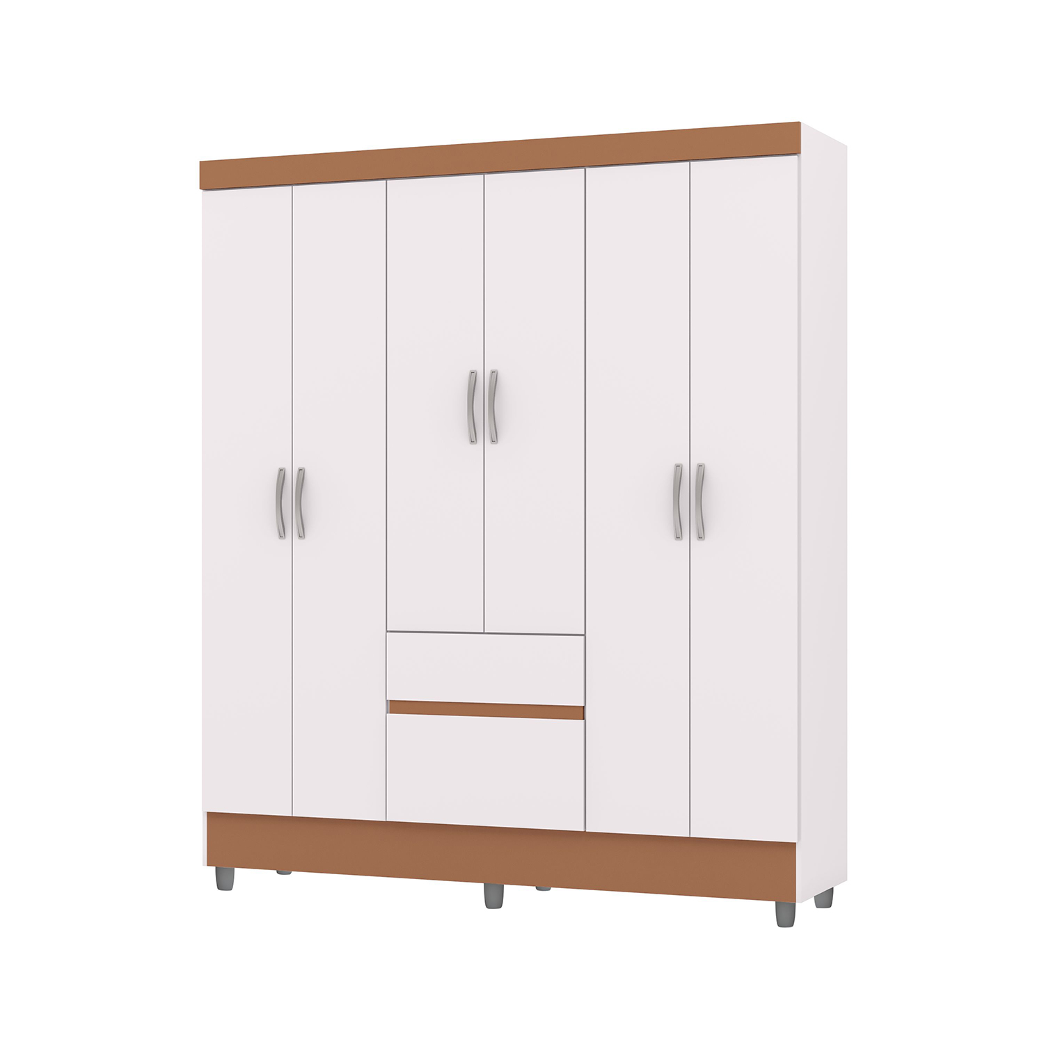 CLOSET 6 PUERTAS 2 CAJONES VEKKA HOME IDEAL BLANCO - 6