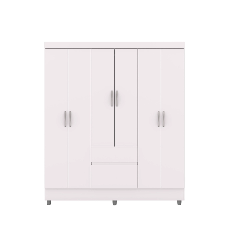 CLOSET 6 PUERTAS 2 CAJONES VEKKA HOME IDEAL BLANCO - 5