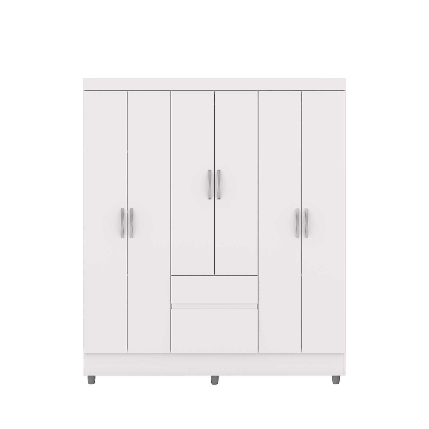 CLOSET 6 PUERTAS 2 CAJONES VEKKA HOME IDEAL BLANCO - 7