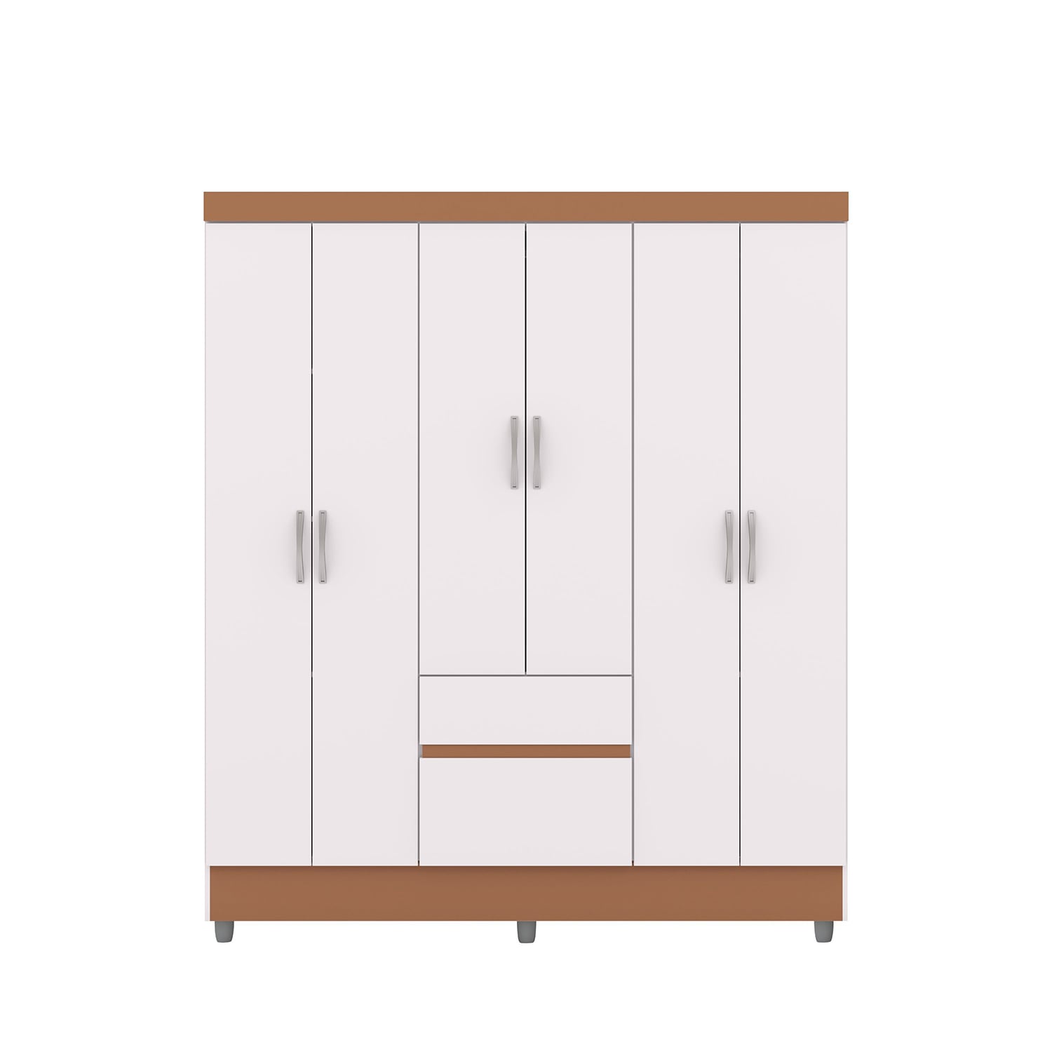 CLOSET 6 PUERTAS 2 CAJONES VEKKA HOME IDEAL BLANCO - 8