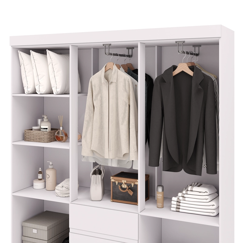 CLOSET 6 PUERTAS 2 CAJONES VEKKA HOME IDEAL BLANCO - 7