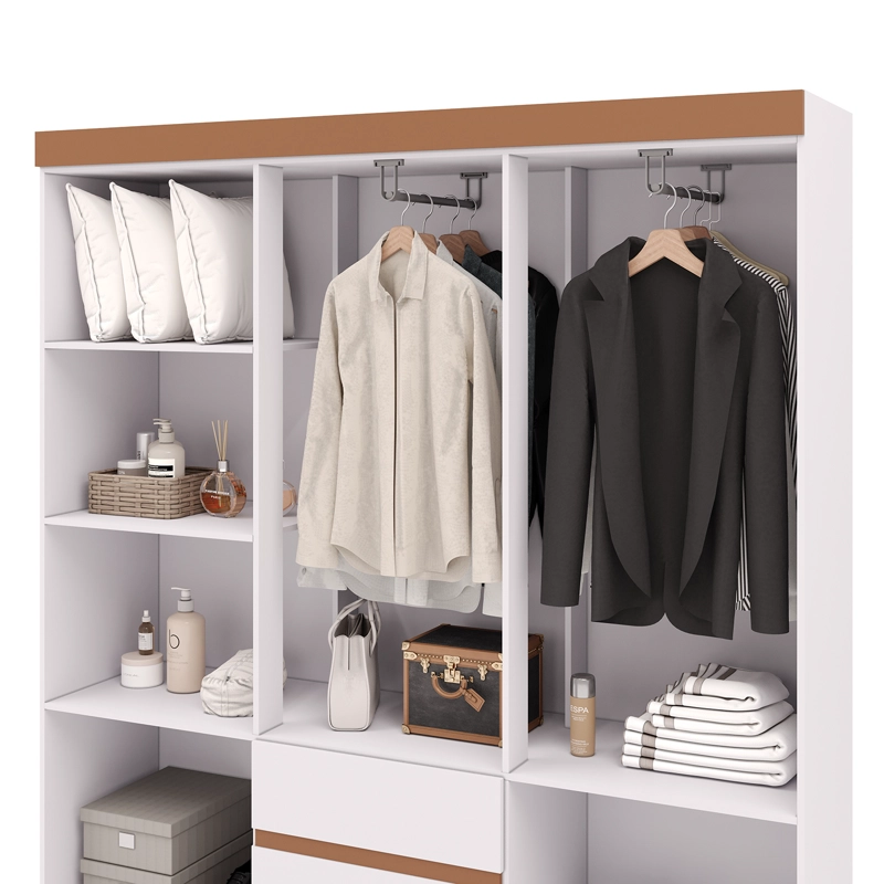 CLOSET 6 PUERTAS 2 CAJONES VEKKA HOME IDEAL BLANCO - 8