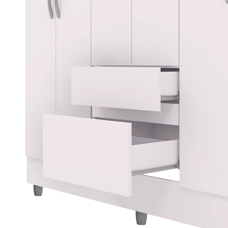 CLOSET 6 PUERTAS 2 CAJONES VEKKA HOME IDEAL BLANCO - 9