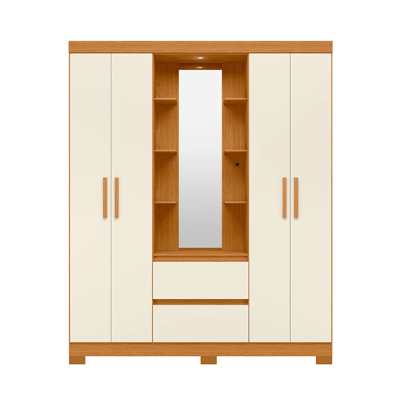CLOSET OLIMPIA 4P 2C BEIGE con Espejo Iluminado - 1