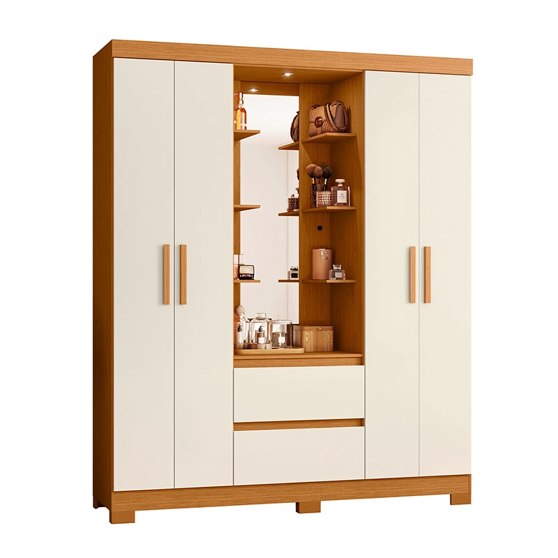 CLOSET OLIMPIA 4P 2C BEIGE con Espejo Iluminado - 2