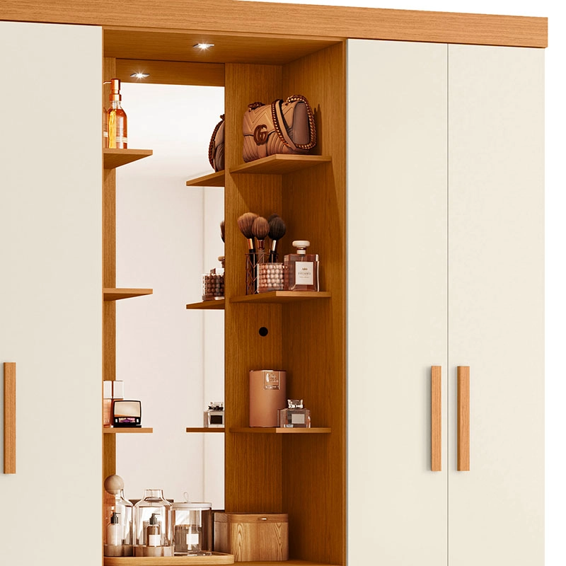 CLOSET OLIMPIA 4P 2C BEIGE con Espejo Iluminado - 3