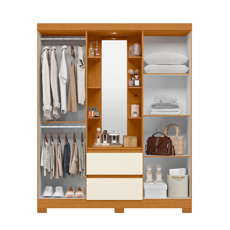 CLOSET OLIMPIA 4P 2C BEIGE con Espejo Iluminado - 4