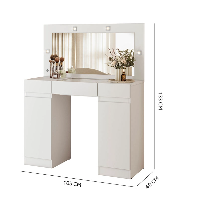 TOCADOR STUDIO 2P 2C BLANCO - 5
