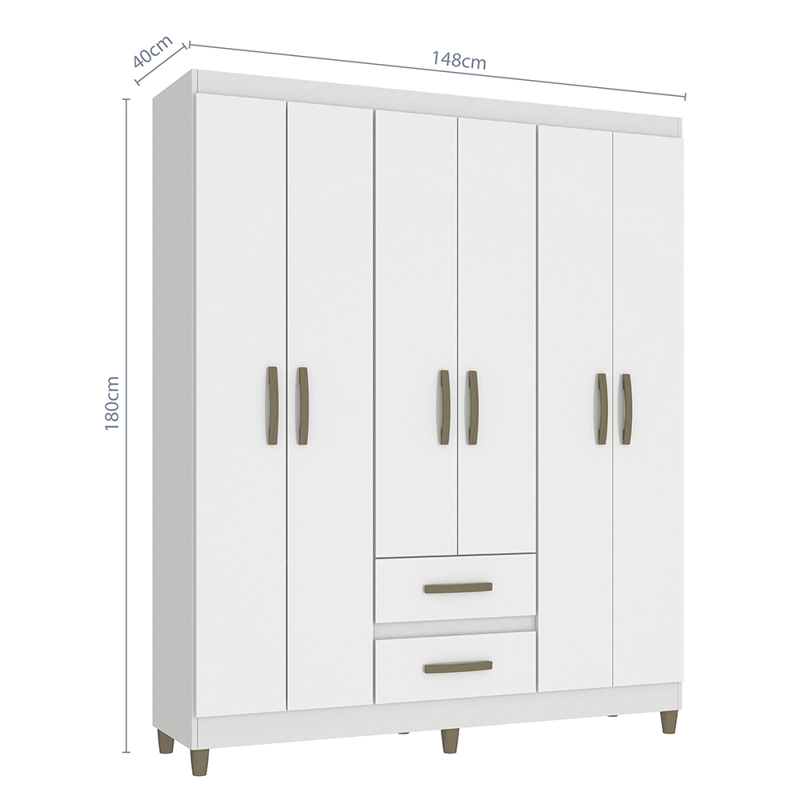 CLOSET COIMBRA BLANCO 6P 2C VEKKAHOME - 2
