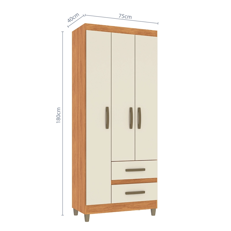 CLOSET PORTO BEIGE 3P 2C VEKKAHOME - 4