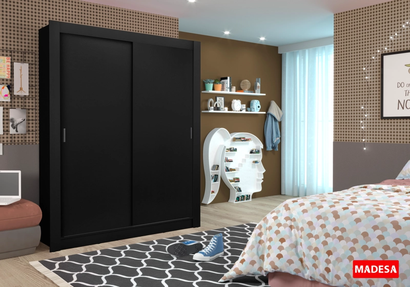 CLOSET DENVER NEGRO 2P VEKKAHOME - 4