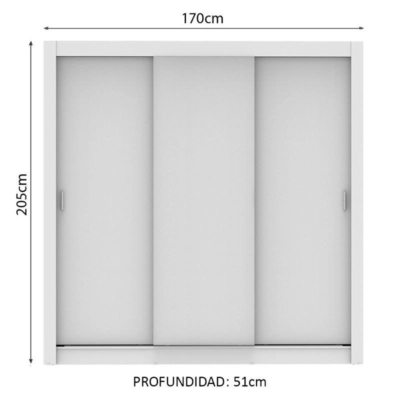 CLOSET MONACO BLANCO 3P VEKKAHOME - 3