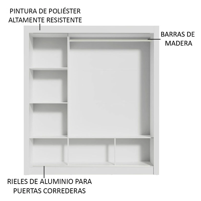 CLOSET MONACO BLANCO 3P VEKKAHOME - 4