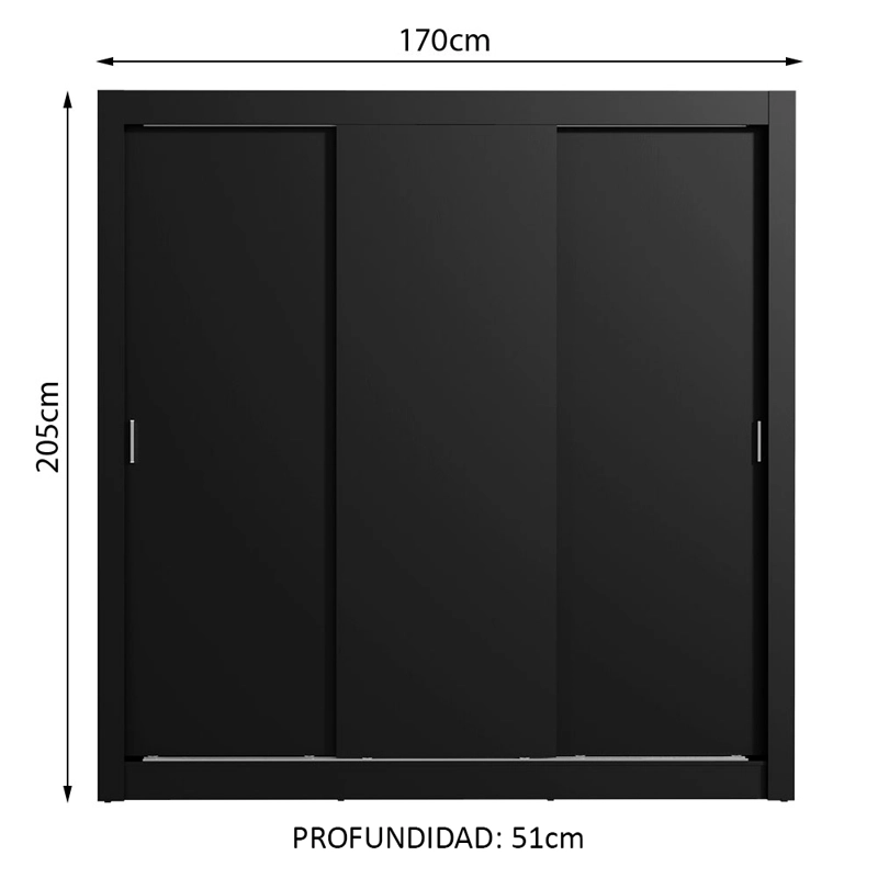 CLOSET MONACO NEGRO 3P VEKKAHOME - 2