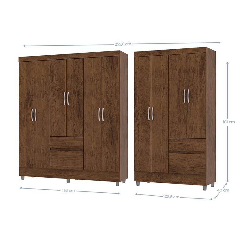 COMBO CLOSET IDEAL 6P+4P CAFE  VEKKAHOME - 5