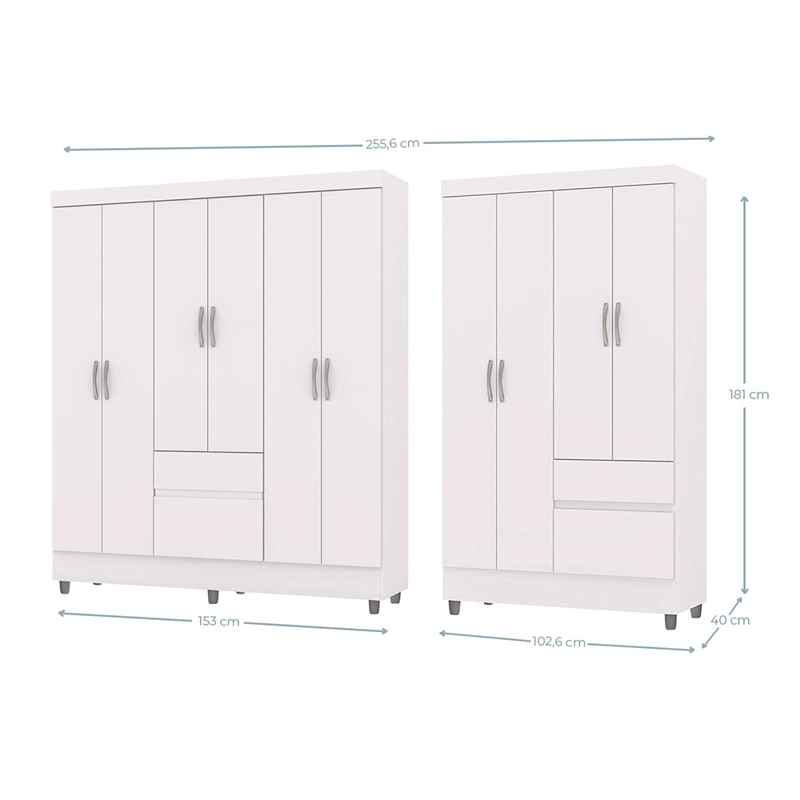 COMBO CLOSET IDEAL 6P+4P BLANCO  VEKKAHOME - 5