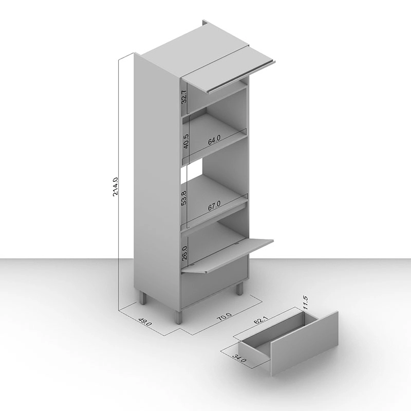 DESPENSA KOYA 2P 1C BEIGE VEKKAHOME - 3